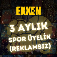 EXXEN Spor 3 Aylık Üyelik (Reklamsız)